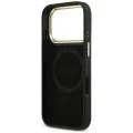 Калъф за iPhone 17 Pro - Hardcase 4G Logo Plate MagSafe (GUHMP18LU4GPRK) - Guess - Черен