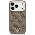 Калъф за iPhone 17 Pro - Hardcase 4G Triangle Logo & Stand Camera MagSafe (GUHMP18LPCS4GPTW) - Guess - Кафяв