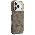Калъф за iPhone 17 Pro - Hardcase 4G Triangle Logo & Stand Camera MagSafe (GUHMP18LPCS4GPTW) - Guess - Кафяв