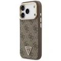 Калъф за iPhone 17 Pro - Hardcase 4G Triangle Logo & Stand Camera MagSafe (GUHMP18LPCS4GPTW) - Guess - Кафяв