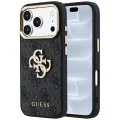 Калъф за iPhone 17 Pro - Leather 4G Big Strass Logo (GUHCP18L6P4DSMLK) - Guess - Черен