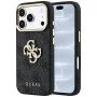 Калъф за телефон за iPhone 18 Pro / iPhone 17 Pro Leather 4G Big Strass Logo (GUHCP18L6P4DSMLK) - Guess - Черен