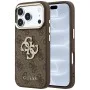 Калъф за телефон за iPhone 18 Pro / iPhone 17 Pro Leather 4G Big Strass Logo (GUHCP18L6P4DSMLW) - Guess - Кафяв