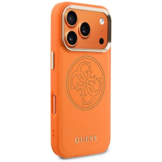 Калъф за iPhone 17 Pro - Leather Perforated 4G MagSafe (GUHMP18L5PG4SRGO) - Guess - Оранжев