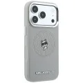 Калъф за iPhone 17 Pro - Leather Point and C Sketch MagSafe (KLHMP18L6PCCPRG) - Karl Lagerfeld - Сив