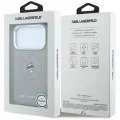 Калъф за iPhone 17 Pro - Leather Point and C Sketch MagSafe (KLHMP18L6PCCPRG) - Karl Lagerfeld - Сив