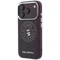 Калъф за iPhone 17 Pro - Leather Point and C Sketch MagSafe (KLHMP18L6PCCPRR) - Karl Lagerfeld - Бордо