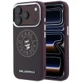 Калъф за iPhone 17 Pro - Leather Point and C Sketch MagSafe (KLHMP18L6PCCPRR) - Karl Lagerfeld - Бордо