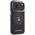 Калъф за iPhone 17 Pro - Leather Point and C Sketch MagSafe (KLHMP18L6PCCPRR) - Karl Lagerfeld - Бордо