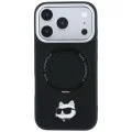 Калъф за iPhone 17 Pro - Leather Ring Stand 360 C Pin MagSafe (KLHMP18LPSRSCHHK) - Karl Lagerfeld - Черен