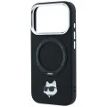 Калъф за iPhone 17 Pro - Leather Ring Stand 360 C Pin MagSafe (KLHMP18LPSRSCHHK) - Karl Lagerfeld - Черен