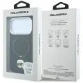 Калъф за iPhone 17 Pro - Leather Ring Stand 360 K Pin MagSafe (KLHMP18LPSRSKLHK) - Karl Lagerfeld - Черен