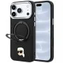 Калъф за телефон за iPhone 18 Pro / iPhone 17 Pro Leather Ring Stand 360 K Pin MagSafe (KLHMP18LPSRSKLHK) - Karl Lagerfeld - Черен