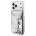 Калъф за iPhone 17 Pro - Liquid Glitter Charms (GUHCP18LGLHFLSI) - Guess - Сребрист