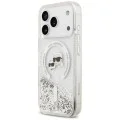 Калъф за iPhone 17 Pro - Liquid Glitter KC Heads MagSafe (KLHMP18LLGKCSGH) - Karl Lagerfeld - Прозрачен