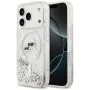 Калъф за телефон за iPhone 18 Pro / iPhone 17 Pro Liquid Glitter KC Heads MagSafe (KLHMP18LLGKCSGH) - Karl Lagerfeld - Прозрачен