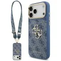 Калъф за iPhone 17 Pro Max - Big 4G Classic Logo & Big Strap Metal Buttons (GUHCP18XP4G4BCSB) - Guess - Син