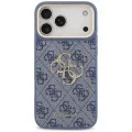 Калъф за iPhone 17 Pro Max - Big 4G Classic Logo & Big Strap Metal Buttons (GUHCP18XP4G4BCSB) - Guess - Син