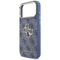Калъф за iPhone 17 Pro Max - Big 4G Classic Logo & Big Strap Metal Buttons (GUHCP18XP4G4BCSB) - Guess - Син