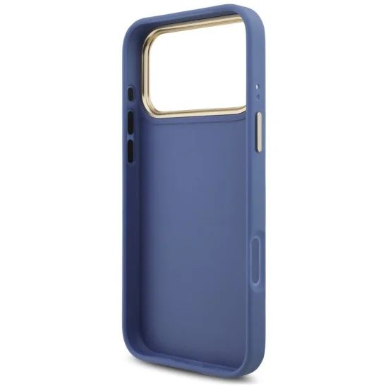 Калъф за iPhone 17 Pro Max - Big 4G Classic Logo & Big Strap Metal Buttons (GUHCP18XP4G4BCSB) - Guess - Син