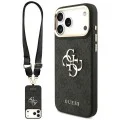 Калъф за iPhone 17 Pro Max - Big 4G Classic Logo & Big Strap Metal Buttons (GUHCP18XP4G4BCSK) - Guess - Черен