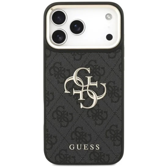 Калъф за iPhone 17 Pro Max - Big 4G Classic Logo & Big Strap Metal Buttons (GUHCP18XP4G4BCSK) - Guess - Черен