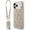 Калъф за iPhone 17 Pro Max - Big 4G Classic Logo & Big Strap Metal Buttons (GUHCP18XP4G4BCSP) - Guess - Розов