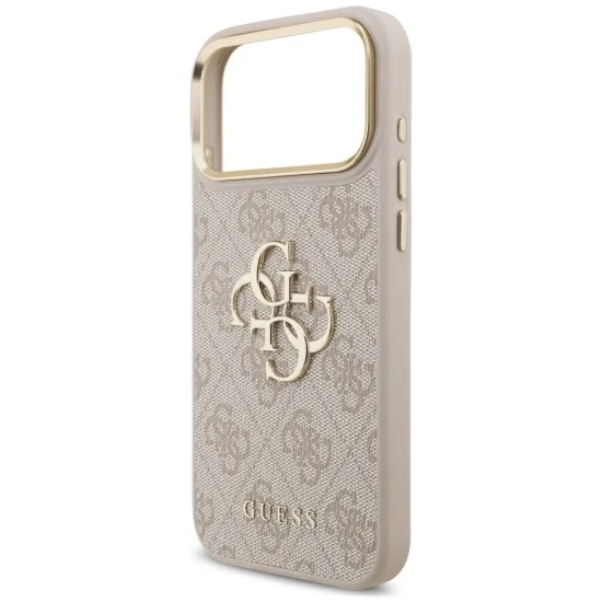 Калъф за iPhone 17 Pro Max - Big 4G Classic Logo & Big Strap Metal Buttons (GUHCP18XP4G4BCSP) - Guess - Розов