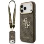 Калъф за iPhone 17 Pro Max - Big 4G Classic Logo & Big Strap Metal Buttons (GUHCP18XP4G4BCSW) - Guess - Кафяв