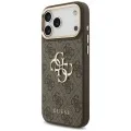 Калъф за iPhone 17 Pro Max - Big 4G Classic Logo & Big Strap Metal Buttons (GUHCP18XP4G4BCSW) - Guess - Кафяв