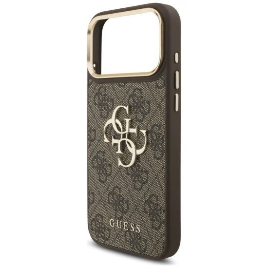 Калъф за iPhone 17 Pro Max - Big 4G Classic Logo & Big Strap Metal Buttons (GUHCP18XP4G4BCSW) - Guess - Кафяв