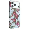 Калъф за iPhone 17 Pro Max - Blossom Roses Print MagSafe (GUHMP18X6PWGTBEB) - Guess - Светло син