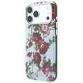 Калъф за iPhone 17 Pro Max - Blossom Roses Print MagSafe (GUHMP18X6PWGTBEB) - Guess - Светло син