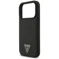 Калъф за iPhone 17 Pro Max - Croco Triangle Logo MagSafe (GUHMP18XPCRTHCK) - Guess - Черен