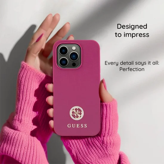 Калъф за iPhone 17 Pro Max - Croco Triangle Logo MagSafe (GUHMP18XPCRTHCK) - Guess - Черен