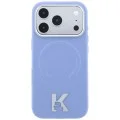 Калъф за iPhone 17 Pro Max - Grained Leather Embossed Ring MagSafe (KLHMP18X6PWBKECB) - Karl Lagerfeld - Светло син
