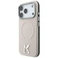 Калъф за iPhone 17 Pro Max - Grained Leather Embossed Ring MagSafe (KLHMP18X6PWBKECE) - Karl Lagerfeld - Бежов