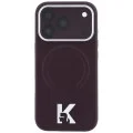 Калъф за iPhone 17 Pro Max - Grained Leather Embossed Ring MagSafe (KLHMP18X6PWBKECR) - Karl Lagerfeld - Бордо