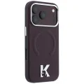 Калъф за iPhone 17 Pro Max - Grained Leather Embossed Ring MagSafe (KLHMP18X6PWBKECR) - Karl Lagerfeld - Бордо
