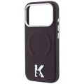 Калъф за iPhone 17 Pro Max - Grained Leather Embossed Ring MagSafe (KLHMP18X6PWBKECR) - Karl Lagerfeld - Бордо
