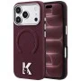 Калъф за телефон за iPhone 18 Pro Max / iPhone 17 Pro Max Grained Leather Embossed Ring MagSafe (KLHMP18X6PWBKECR) - Karl Lagerfeld - Бордо