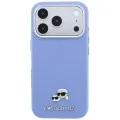 Калъф за iPhone 17 Pro Max - Grained Leather KC Heads Metal MagSafe (KLHMP18X6PSKCHLB) - Karl Lagerfeld - Светло син