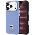 Калъф за iPhone 17 Pro Max - Grained Leather KH Metal MagSafe (KLHMP18X6PSKHLB) - Karl Lagerfeld - Светло син