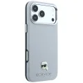 Калъф за iPhone 17 Pro Max - Grained Leather KH Metal MagSafe (KLHMP18X6PSKHLG) - Karl Lagerfeld - Сив