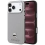 Калъф за телефон за iPhone 18 Pro Max / iPhone 17 Pro Max Grained Leather KH Metal MagSafe (KLHMP18X6PSKHLG) - Karl Lagerfeld - Сив