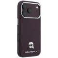 Калъф за iPhone 17 Pro Max - Grained Leather KH Metal MagSafe (KLHMP18X6PSKHLR) - Karl Lagerfeld - Бордо