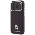Калъф за iPhone 17 Pro Max - Grained Leather KH Metal MagSafe (KLHMP18X6PSKHLR) - Karl Lagerfeld - Бордо
