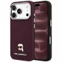 Калъф за телефон за iPhone 18 Pro Max / iPhone 17 Pro Max Grained Leather KH Metal MagSafe (KLHMP18X6PSKHLR) - Karl Lagerfeld - Бордо