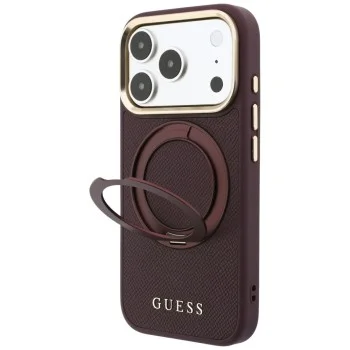 Калъф за iPhone 17 Pro Max - Grained Ring MagSafe - Guess