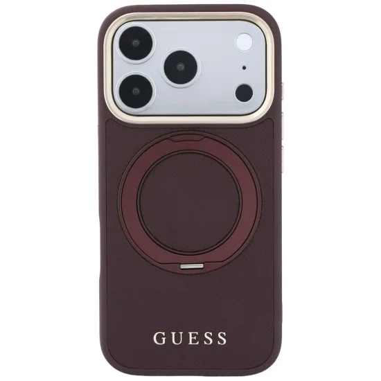 Калъф за iPhone 17 Pro Max - Grained Ring MagSafe - Guess